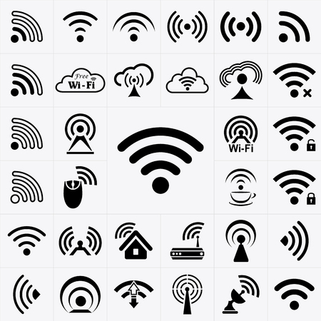 Wi Fi Iconsのイラスト素材