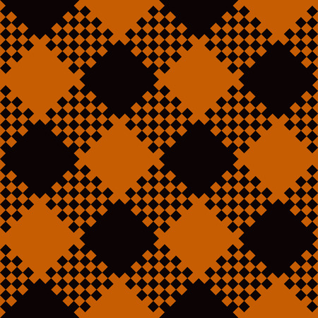 Halloween Tartan Seamless Pattern. Trendy Illustration for Wallpapers.のイラスト素材