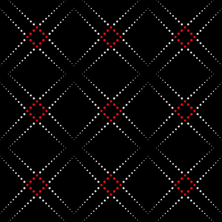 Dotted Line Geometric Pattern. Repeating Dotted Lines. Dots of the Different Size.のイラスト素材