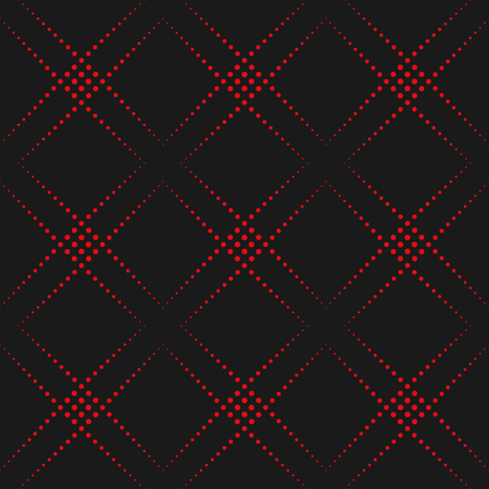 Dotted Line Geometric Pattern. Repeating Dotted Lines. Dots of the Different Size.のイラスト素材