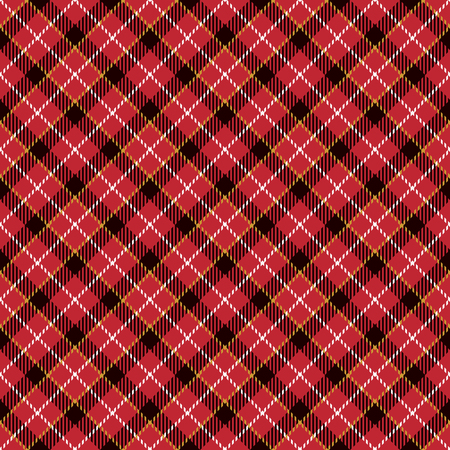 Tartan Seamless Pattern Background. Yellow, Red,  Black  and  White Plaid, Tartan Flannel Shirt Patterns. Trendy Tiles Vector Illustration for Wallpapers.のイラスト素材