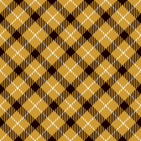 Tartan Seamless Pattern Background. Gold, Black  and  White  Plaid, Tartan Flannel Shirt Patterns. Trendy Tiles Vector Illustration for Wallpapersのイラスト素材