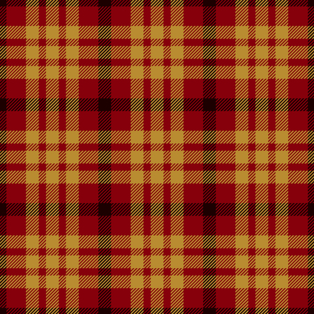Tartan Seamless Pattern Background. Red, Black  and  Gold  Color  Plaid.  Flannel Shirt Patterns. Trendy Tiles Vector Illustration for Wallpapers.のイラスト素材