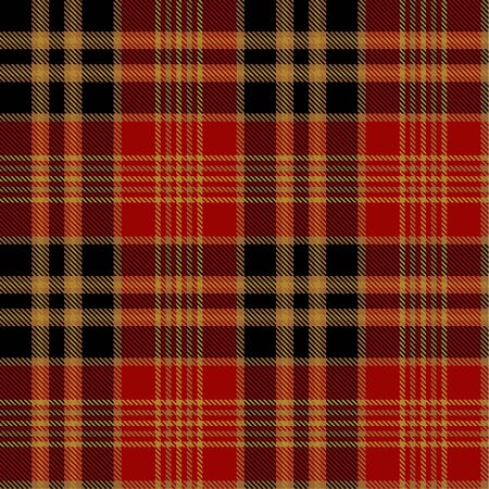 Black, Red and  Gold Tartan  Plaid  Seamless Pattern Background. Flannel  Shirt Tartan Patterns. Trendy Tiles Vector Illustration for Wallpapers.のイラスト素材