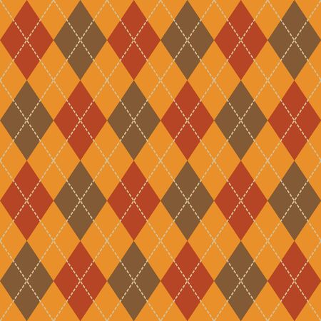 Argyle Fall Seamless Pattern Plaid. Autumn color panel Plaid, Argyle Flannel Shirt Patterns. Trendy Tiles Vector Illustration for Wallpapers.のイラスト素材