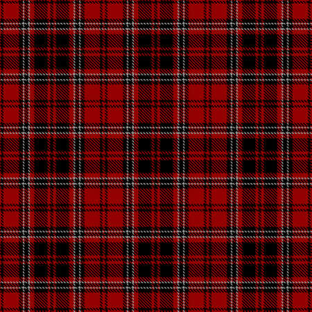 Tartan Seamless Pattern Background in Black, Red and White Color Plaid. Flannel Shirt Patterns. Trendy Tiles Vector Illustration for Wallpapers.のイラスト素材