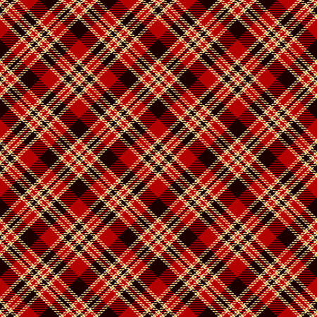 Tartan Seamless Pattern Background in Black, Gold, Red and White Color Plaid. Flannel Shirt Patterns. Trendy Tiles Vector Illustration for Wallpapers.のイラスト素材