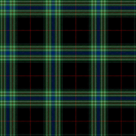 Tartan Seamless Pattern Background in Black, Green, Red, Blue and White Color Plaid. Flannel Shirt Patterns. Trendy Tiles Vector Illustration for Wallpapers.のイラスト素材