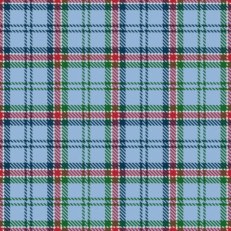 Tartan Seamless Pattern Background in Blue, Green, Red and White Color Plaid. Flannel Shirt Patterns. Trendy Tiles Vector Illustration for Wallpapers.のイラスト素材