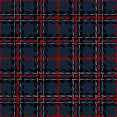 Tartan Seamless Pattern Background in Black, Blue and Red Color Plaid. Flannel Shirt Patterns. Trendy Tiles Vector Illustration for Wallpapers.のイラスト素材