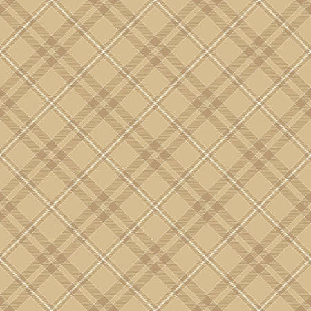 Tartan Seamless Pattern Background in Camel Beige, Beige and White Color Plaid. Flannel Shirt Patterns. Trendy Tiles Vector Illustration for Wallpapers.のイラスト素材
