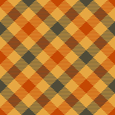Tartan Seamless Pattern Background. Fall color panel Plaid, Tartan Flannel Shirt Patterns. Autumn Trendy Tiles Vector Illustration for Wallpapers.のイラスト素材
