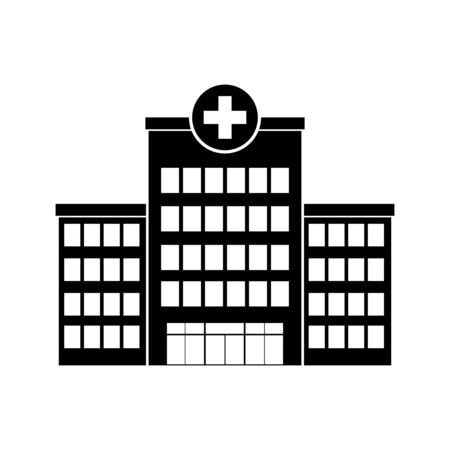 Hospital icon isolated on white background, Vector illustrationのイラスト素材