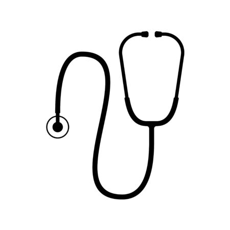Stethoscope icon isolated on white background, Vector illustrationのイラスト素材