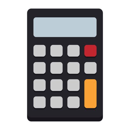 Calculator icon isolated on white background, Vector illustrationの写真素材