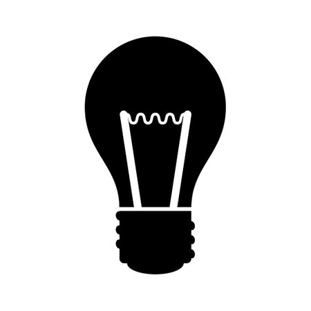 Bulb icon isolated on white background. Vector illustrationのイラスト素材