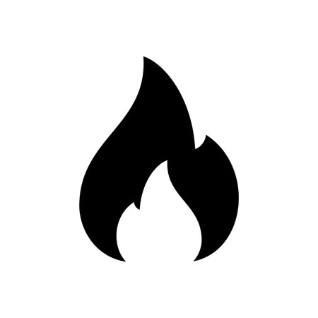 Fire icon. bright burning flame and bonfire icon. Burn sign. Vector illustrationのイラスト素材