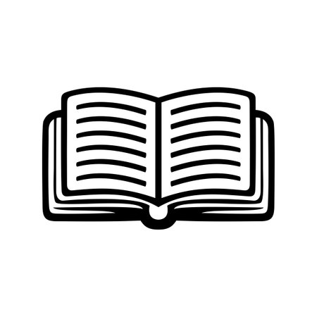 Open book icon. Reading and Education vector illustrationのイラスト素材