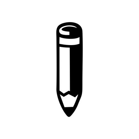Pencil icon isolated on white background. Vector illustrationのイラスト素材