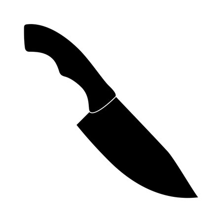 Meat cleaver knife kitchenware cooking equipment icon. Kitchen knife cleaver cutter with handle sharp blade cook. Vector illustrationのイラスト素材