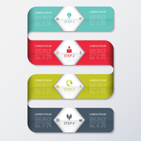 Modern Colorful Business Infographics Templateのイラスト素材