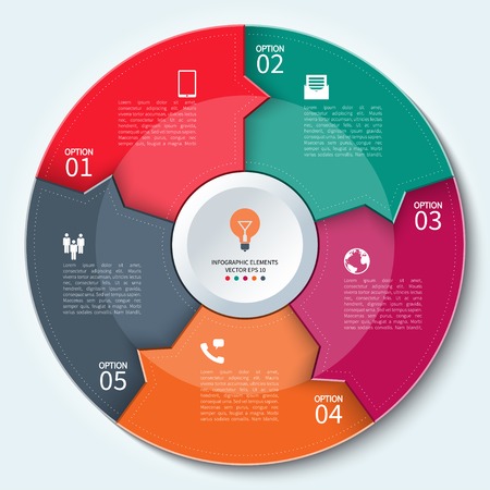 Modern business infographics circleのイラスト素材