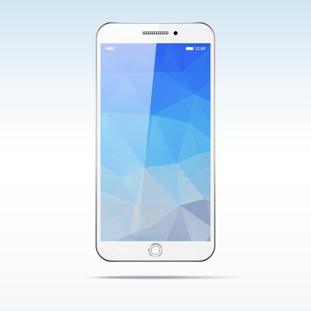 Modern touchscreen smartphone isolated on light background.のイラスト素材