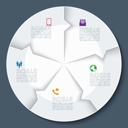 Modern business infographics circleのイラスト素材