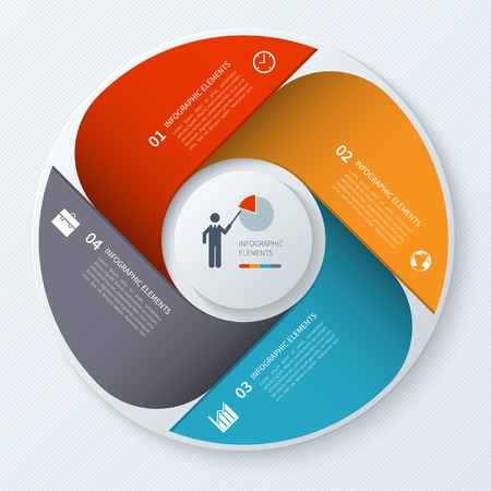 Modern business infographics circleのイラスト素材