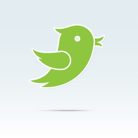 Trendy social media web bird iconのイラスト素材