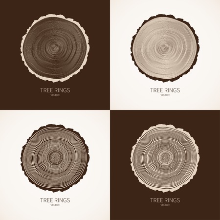 Vector tree rings conceptual backgroundのイラスト素材