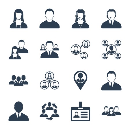 Human resource and management icons setのイラスト素材