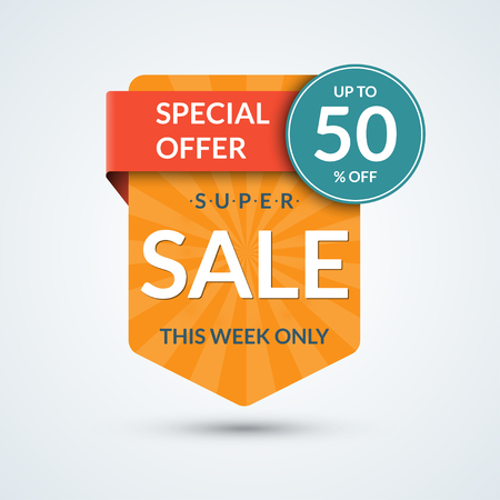 Super sale and special offer bannerのイラスト素材