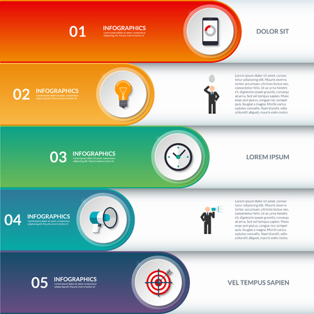 Infographic options banner can be used for chart, graph, diagram, workflow layout, web design.のイラスト素材