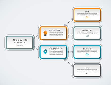 Infographic flow chart vector templateのイラスト素材