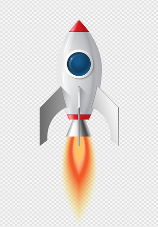 Space rocket icon. Vector illustrationのイラスト素材