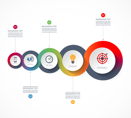 Timeline infographics. Business growth concept.のイラスト素材
