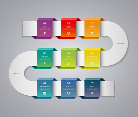 Infographic timeline template vector illustrationのイラスト素材