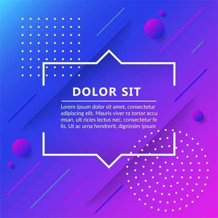 Quote box, text in brackets isolated on trendy geometric background. Vector illustration.のイラスト素材