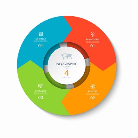 Vector of Infographic process chart. - ID:1-136312604 - Royalty Free ...
