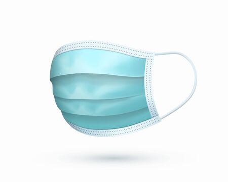 Medical face mask isolated on white background. Vector illustrationのイラスト素材