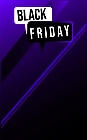 Black Friday on a black and purple modern background. Vector Illustration.のイラスト素材