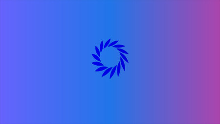 wreath logo vector icon illustration design template - blue and purple gradientの写真素材