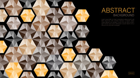 Geometric background vector, polygonal graphic, Minimal Texture, cover design, flyer template, banner, web page, book cover, advertisement, printing template, Black concept, decoration wallpaper.のイラスト素材
