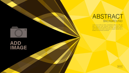 Geometric background vector, polygonal graphic, Minimal Texture, cover design, flyer template, banner, web page, book cover, advertisement, printing template, Yellow concept, decoration wallpaper.のイラスト素材