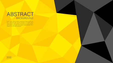Geometric background vector, polygonal graphic, Minimal Texture, cover design, flyer template, banner, web page, book cover, advertisement, printing template, Yellow concept, decoration wallpaper.のイラスト素材