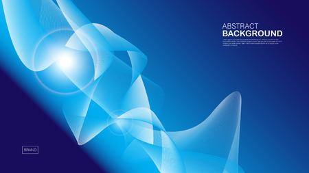 Blue wave background, abstract texture, cover design, Geometric vector, graphic, Minimal, flyer template, banner, web page, book cover, advertisement, printing template, decoration wallpaper.のイラスト素材