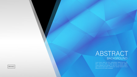 Polygon background vector template, Geometric graphic, Minimal Texture, cover design, banner, flyer brochure, web page, book cover, advertisement, printing template, blue concept, wallpaper.のイラスト素材