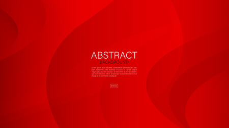 Red abstract background, wave, Geometric vector, graphic, Minimal Texture, cover design, flyer template, banner, web page, book cover, advertisement, printing template, decoration wallpaper.のイラスト素材