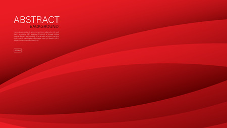 Red abstract background, wave, Geometric vector, graphic, Minimal Texture, cover design, flyer template, banner, web page, book cover, advertisement, printing template, decoration wallpaper.のイラスト素材
